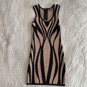 Gold and Black Bodycon Dress
